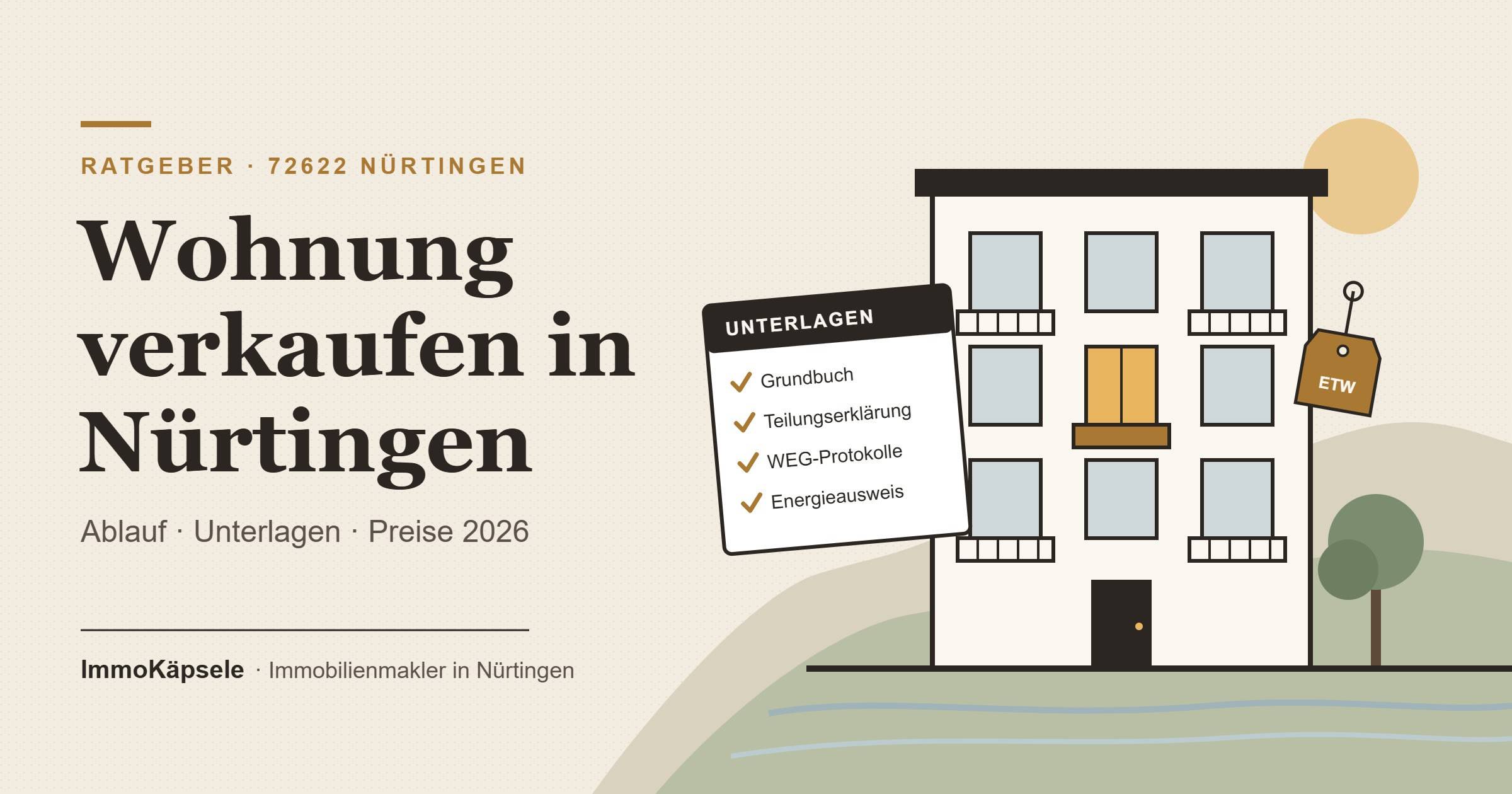 Wohnung verkaufen in Nürtingen 2026: Ablauf, Unterlagen, Preise
